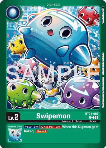 Swipemon (BT21-005 C), Limited Card Pack -Another Knight- — Digimon card price