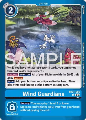 Wind Guardians (BT21-095 C), Limited Card Pack -Another Knight- — Digimon card price