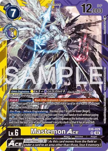 Mastemon ACE (EX6-029 SR), Limited Card Pack -Another Knight- — Digimon card price