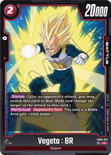 Vegeta : BR - FB09-019 (FB09-019), Dual Evolution — DB Fusion card price