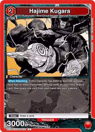 Hajime Kugara (UE16BT/KGR-1-072), KAGURABACHI — Union Arena card price