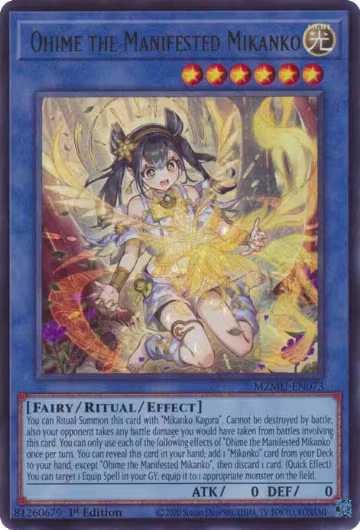 Ohime the Manifested Mikanko (MZMU-EN073), Maze of Muertos — Yu-Gi-Oh! card price