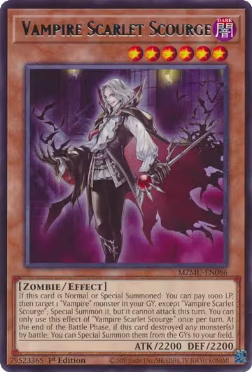 Vampire Scarlet Scourge (MZMU-EN086), Maze of Muertos — Yu-Gi-Oh! card price