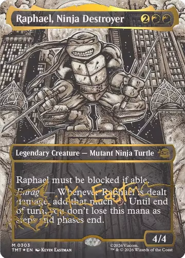 Raphael, Ninja Destroyer (Borderless) (Gold-Stamped Signature) (303), Teenage Mutant Ninja Turtles — Magic card price
