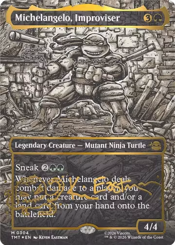 Michelangelo, Improviser (Borderless) (Gold-Stamped Signature) (304) — card price