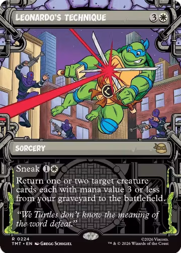 Leonardo's Technique (Showcase) (224), Teenage Mutant Ninja Turtles — Magic card price