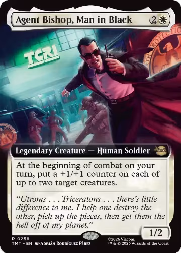 Agent Bishop, Man in Black (Extended Art) (258), Teenage Mutant Ninja Turtles — Magic card price