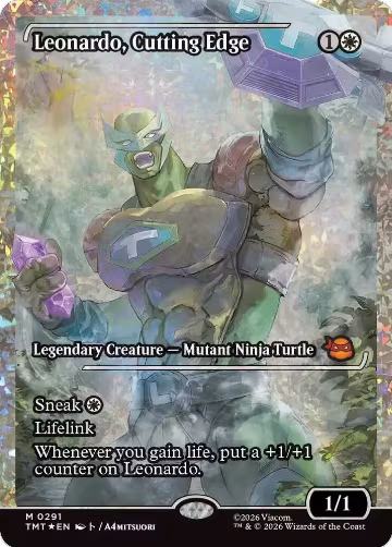 Leonardo, Cutting Edge (Showcase) (Fracture Foil) (291), Teenage Mutant Ninja Turtles — Magic card price