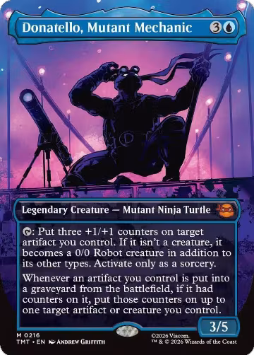 Donatello, Mutant Mechanic (Borderless) (216), Teenage Mutant Ninja Turtles — Magic card price