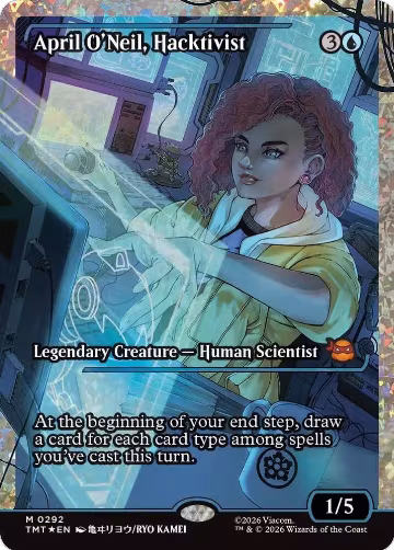 April O'Neil, Hacktivist (0292) (Showcase) (Fracture Foil) (292), Teenage Mutant Ninja Turtles — Magic card price