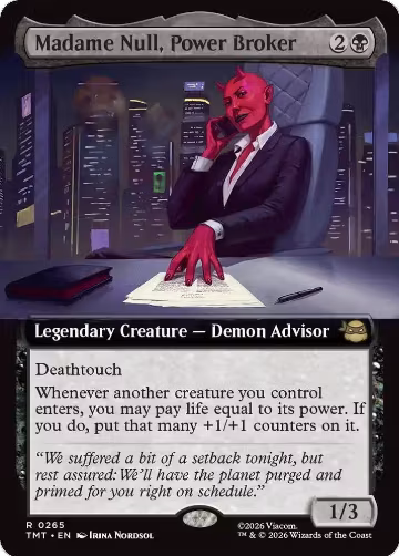 Madame Null, Power Broker (Extended Art) (265), Teenage Mutant Ninja Turtles — Magic card price