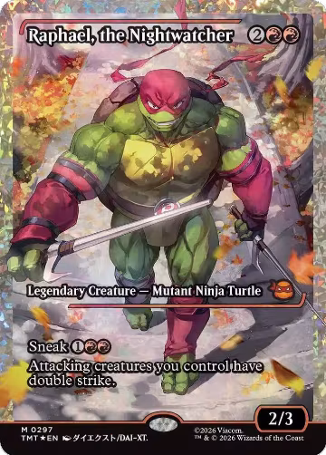 Raphael, the Nightwatcher (Showcase) (Fracture Foil) (297), Teenage Mutant Ninja Turtles — Magic card price