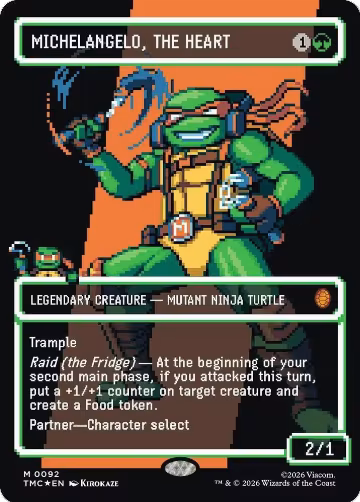 Michelangelo, the Heart (0092) (Borderless) (Surge Foil) (92) — card price