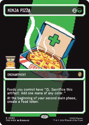 Ninja Pizza (Borderless) (Surge Foil) (93), Commander: Teenage Mutant Ninja Turtles — Magic card price
