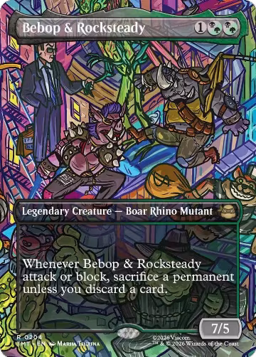 Bebop & Rocksteady (Borderless) (204), Teenage Mutant Ninja Turtles — Magic card price