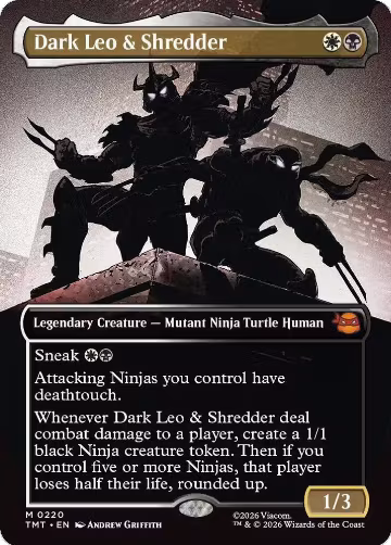 Dark Leo & Shredder (Borderless) (220), Teenage Mutant Ninja Turtles — Magic card price