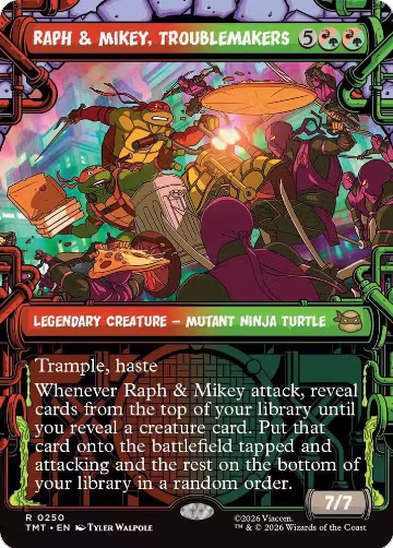 Raph & Mikey, Troublemakers (Showcase) (250), Teenage Mutant Ninja Turtles — Magic card price