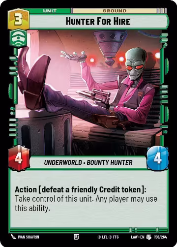 Hunter for Hire (156/264), A Lawless Time — Star Wars card price