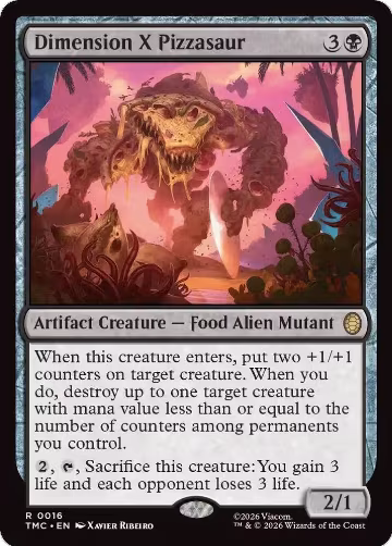 Dimension X Pizzasaur (16), Commander: Teenage Mutant Ninja Turtles — Magic card price