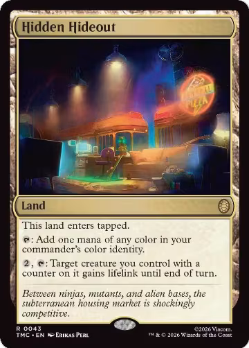 Hidden Hideout (43), Commander: Teenage Mutant Ninja Turtles — Magic card price