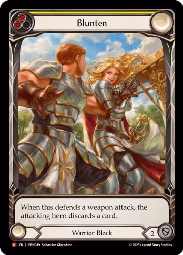 Blunten (Yellow) (Extended Art) (PEN049), Compendium of Rathe — Flesh & Blood card price