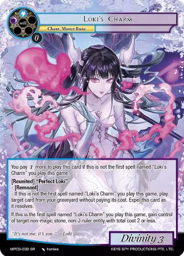 Loki's Charm (MP03-039 SR), Masterpiece Collection 03 "Dimensional Hope" — Force of Will card price