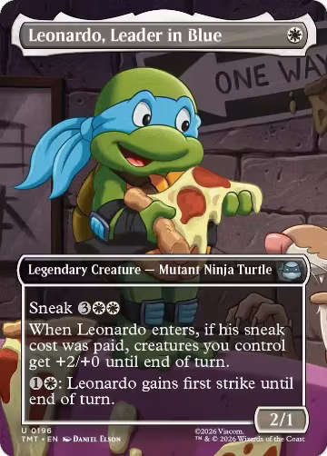 Leonardo, Leader in Blue (Borderless) (196), Teenage Mutant Ninja Turtles — Magic card price