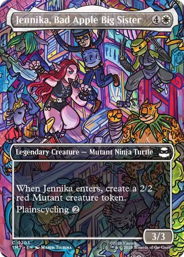 Jennika, Bad Apple Big Sister (Borderless) (203), Teenage Mutant Ninja Turtles — Magic card price