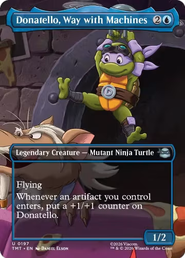 Donatello, Way with Machines (Borderless) (197), Teenage Mutant Ninja Turtles — Magic card price