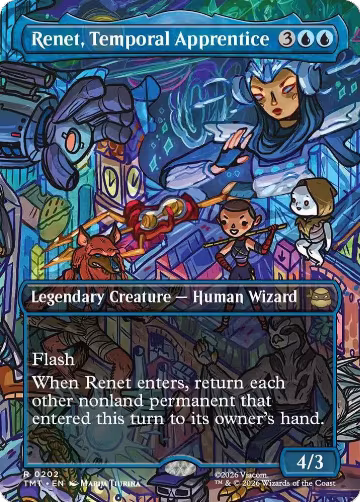 Renet, Temporal Apprentice (Borderless) (202), Teenage Mutant Ninja Turtles — Magic card price