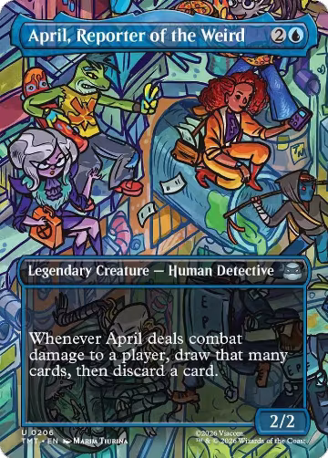 April, Reporter of the Weird (Borderless) (206), Teenage Mutant Ninja Turtles — Magic card price