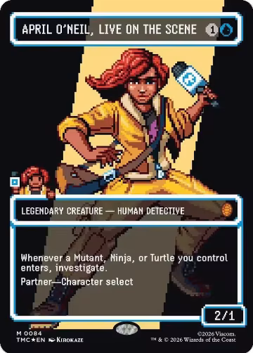 April O'Neil, Live on the Scene (Borderless) (Surge Foil) (84), Commander: Teenage Mutant Ninja Turtles — Magic card price