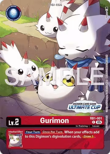 Gurimon (Ultimate Cup 26-27 Season 1 Participant) (RB1-001 C), Resurgence Booster — Digimon card price