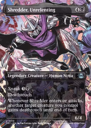 Shredder, Unrelenting (Borderless) (210), Teenage Mutant Ninja Turtles — Magic card price