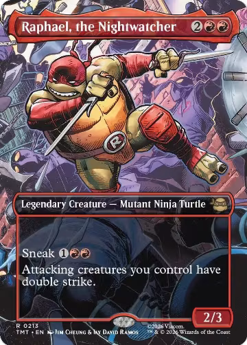 Raphael, the Nightwatcher (Borderless) (213), Teenage Mutant Ninja Turtles — Magic card price