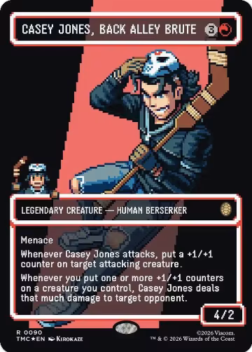 Casey Jones, Back Alley Brute (Borderless) (Surge Foil) (90), Commander: Teenage Mutant Ninja Turtles — Magic card price
