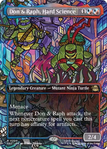 Don & Raph, Hard Science (Borderless) (205), Teenage Mutant Ninja Turtles — Magic card price