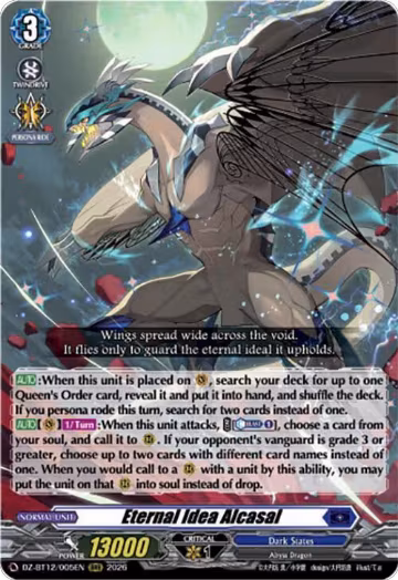 Eternal Idea, Alcasal (DZ-BT12/005EN), DZ-BT12: Chasm of Lost Souls — Vanguard card price