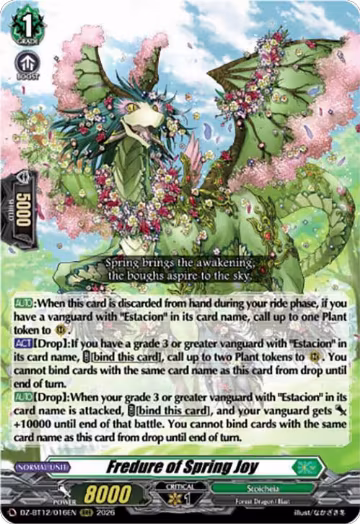 Fredure of Spring Joy (DZ-BT12/016EN), DZ-BT12: Chasm of Lost Souls — Vanguard card price