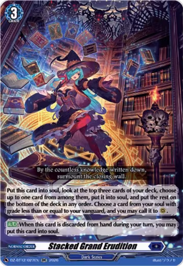 Stacked Grand Erudition (DZ-BT12/027EN), DZ-BT12: Chasm of Lost Souls — Vanguard card price