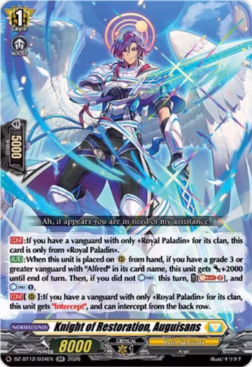 Knight of Restoration, Auguisans (DZ-BT12/034EN), DZ-BT12: Chasm of Lost Souls — Vanguard card price