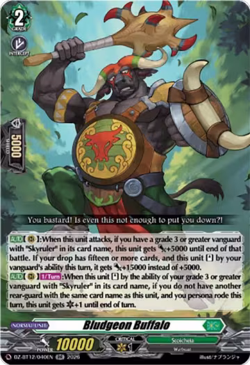 Bludgeon Buffalo (DZ-BT12/040EN), DZ-BT12: Chasm of Lost Souls — Vanguard card price