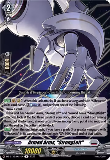 Armed Arms, "StrongLeft" (DZ-BT12/051EN), DZ-BT12: Chasm of Lost Souls — Vanguard card price