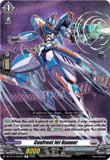 Confront Jet Gunner (DZ-BT12/054EN), DZ-BT12: Chasm of Lost Souls — Vanguard card price