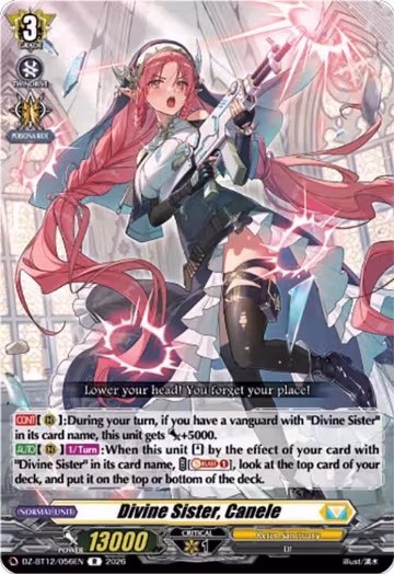Divine Sister, Canele (DZ-BT12/056EN), DZ-BT12: Chasm of Lost Souls — Vanguard card price
