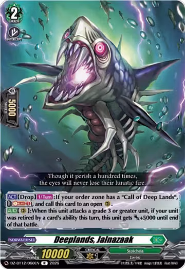 Deeplands, Jalnazaak (DZ-BT12/060EN), DZ-BT12: Chasm of Lost Souls — Vanguard card price