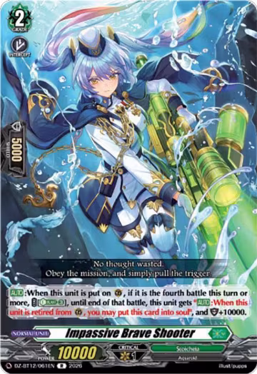 Impassive Brave Shooter (DZ-BT12/061EN), DZ-BT12: Chasm of Lost Souls — Vanguard card price