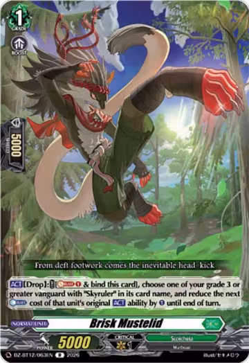 Brisk Mustelid (DZ-BT12/063EN), DZ-BT12: Chasm of Lost Souls — Vanguard card price