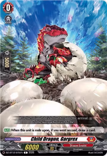 Child Dragon, Gargrex (DZ-BT12/075EN), DZ-BT12: Chasm of Lost Souls — Vanguard card price