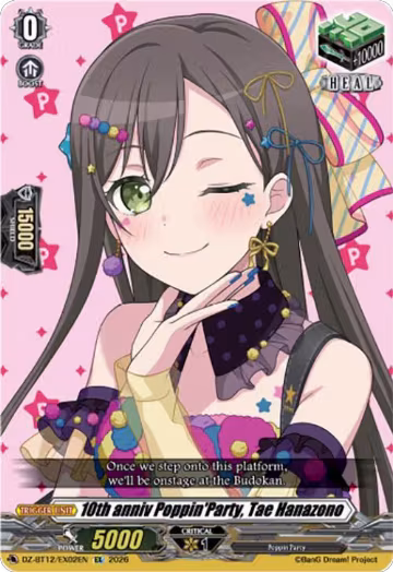 10th anniv Poppin'Party, Tae Hanazono (DZ-BT12/EX02EN), DZ-BT12: Chasm of Lost Souls — Vanguard card price